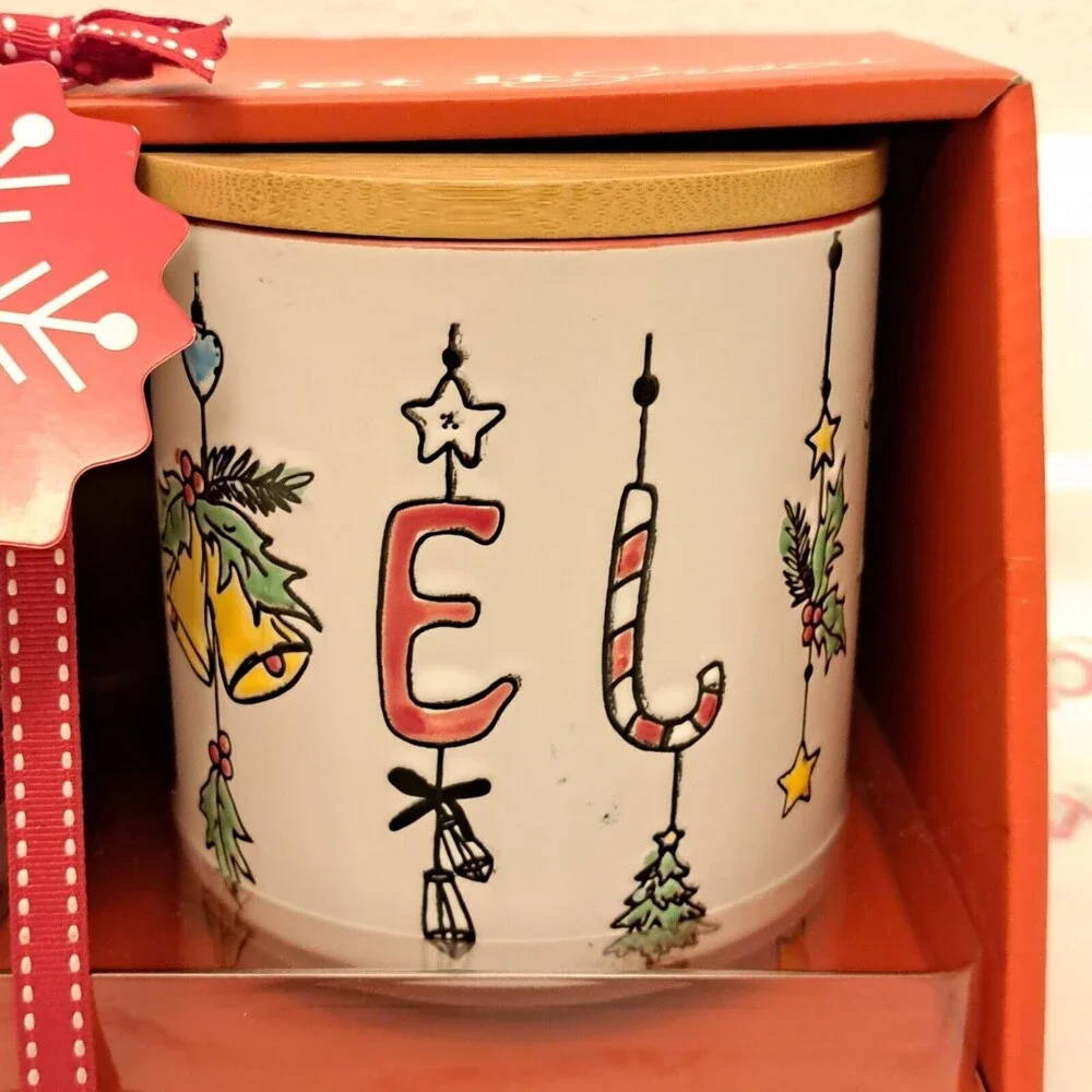 NEW Holiday Collection Mug and Canister with Lid Set Let it Snow
